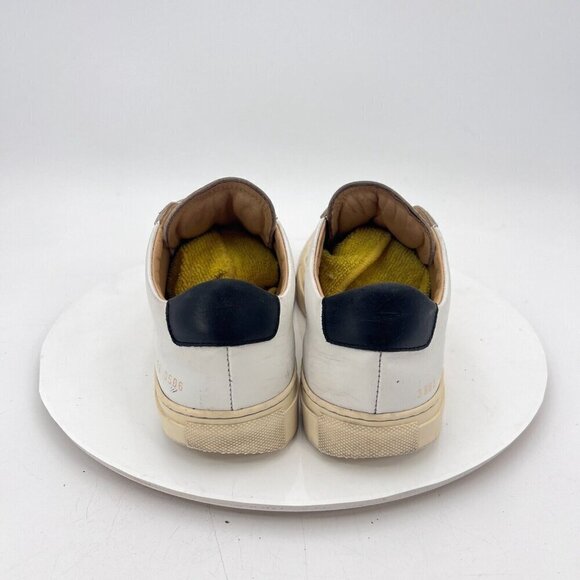 Woman By Common Projects Achilles Women Size EU 38 US 8 White Leather Low Shoes - Picture 6 of 14